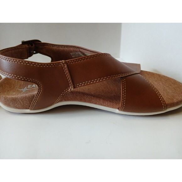 Eastland Coastal Backstrap Slide Sandal Womens 10M Brown Strappy Side Buckle - Picture 6 of 16
